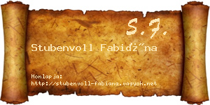 Stubenvoll Fabiána névjegykártya